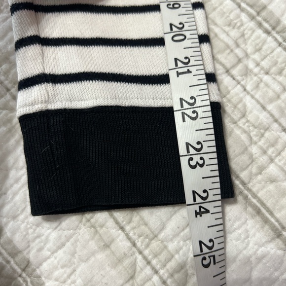 Ralph Lauren Blue/White Striped Nautical Women's Sweater Shawl Neck Size Large - Picture 8 of 8